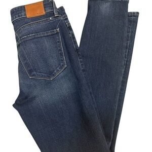 Lucky Brand Women's Skinny Jeans - Dark Blue with Tan Patch